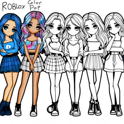 a group of girls realistic