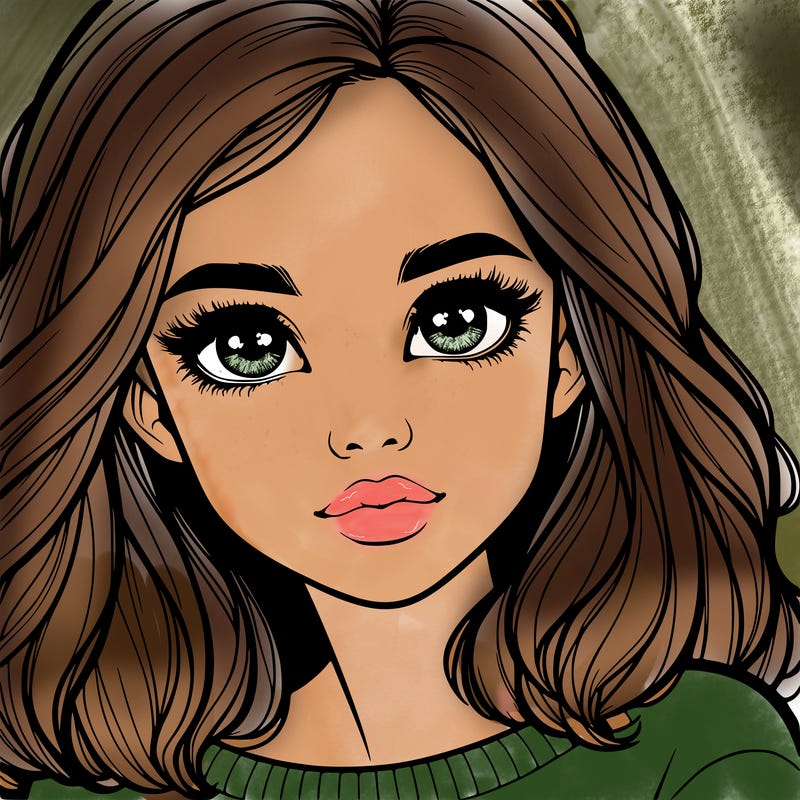 realistic girl whith cute eyes