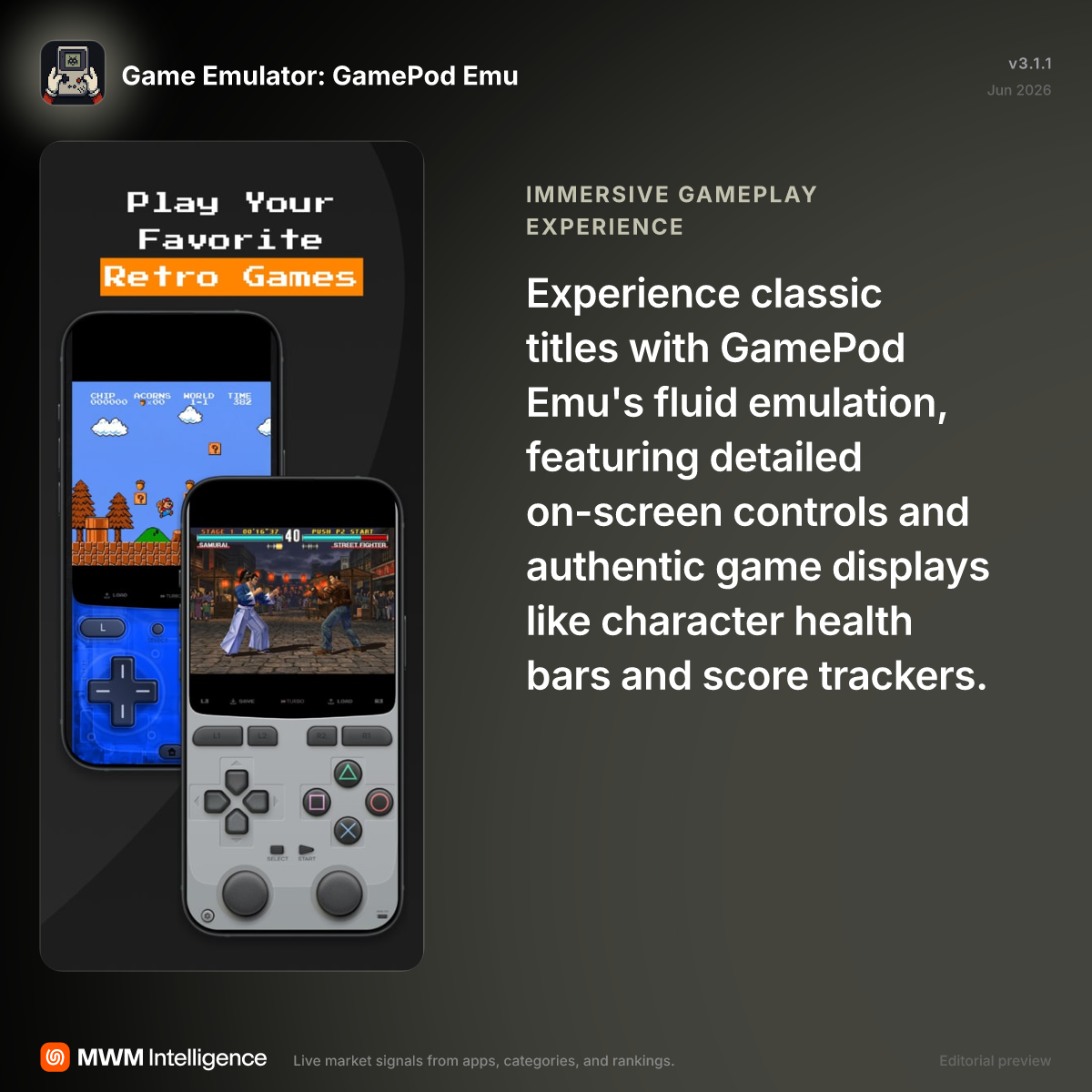 Game Emulator: GamePod Emu - Entertainment App | MWM