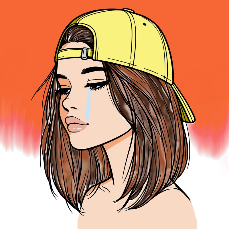 realistic  girl with a backwards hat