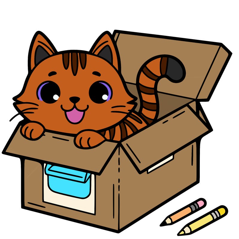 cat in a box