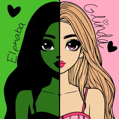 split realistic girl