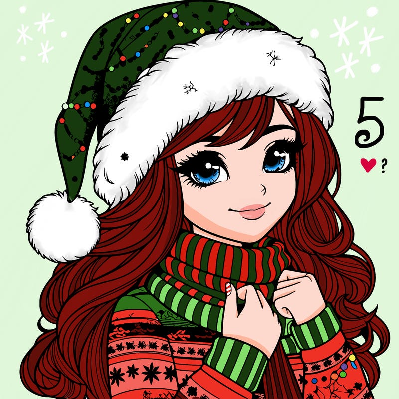 realistic christmas girl