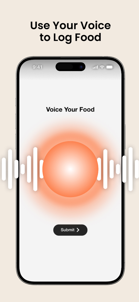 FitHub - AI Calorie Tracker - Voice-activated food logging feature in the FitHub AI Calorie Tracker app