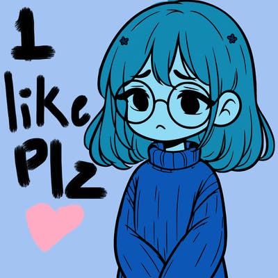 sad girl with glasses in a sweater
