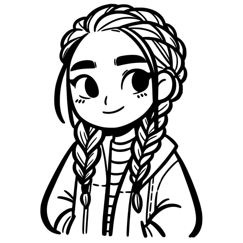 girl with braids and jacket named rumi