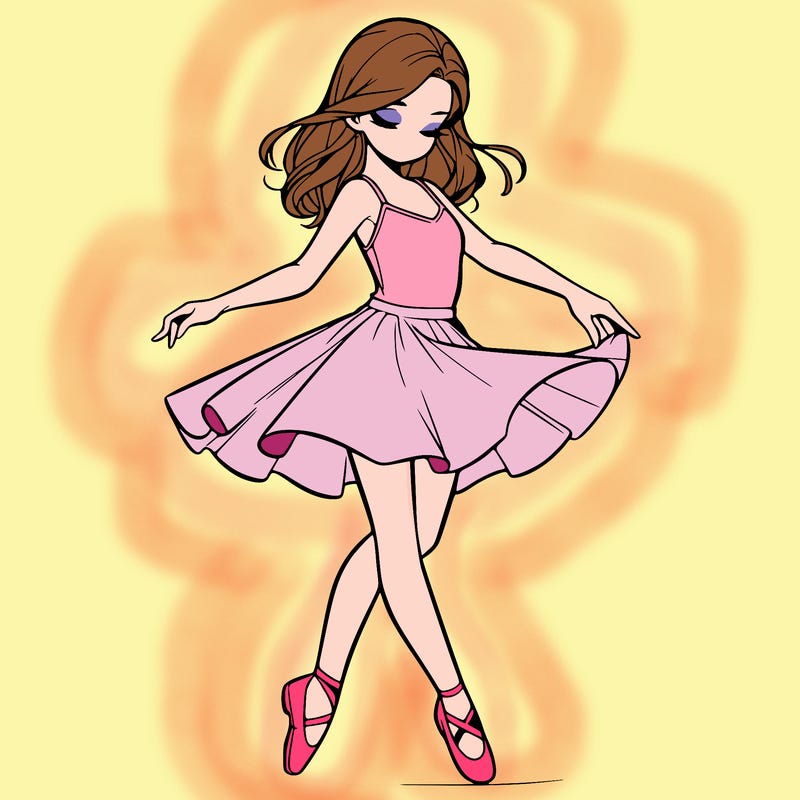 a realistic girl doing dance