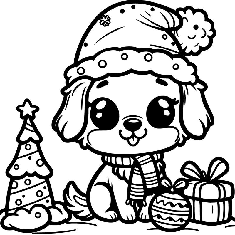 cute christmas dog