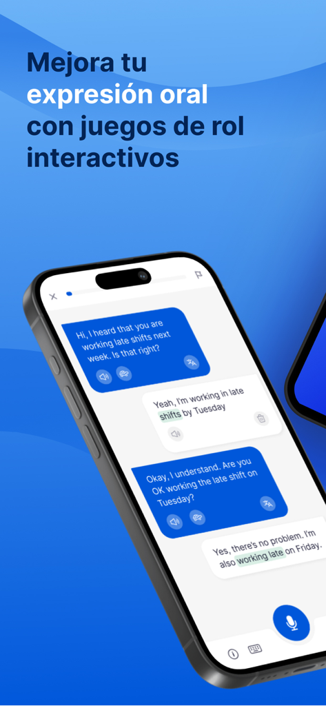 Vaughan TalkMaster - Interactive AI conversation roleplay on the Vaughan TalkMaster app screen