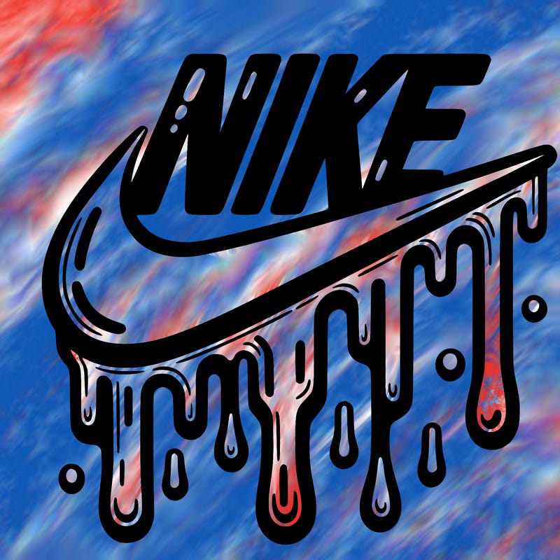 dripping nike logo