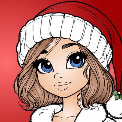 realistic christmas girl