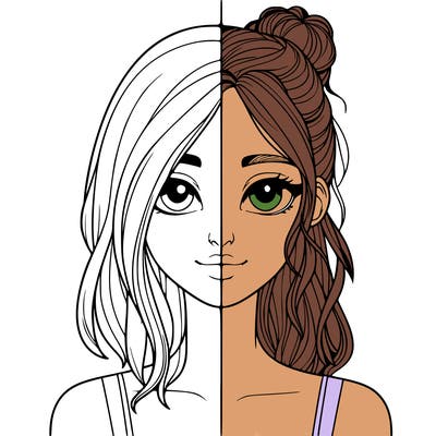 realistic girl split