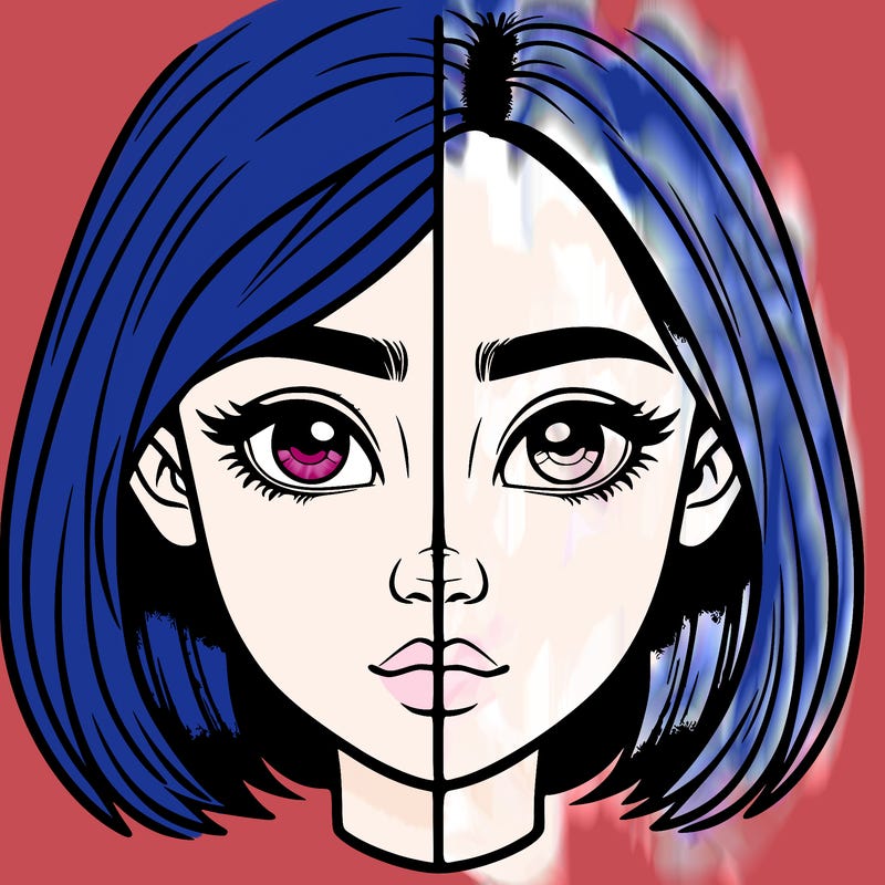 realistic girl split