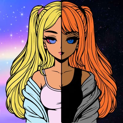 realistic girl split