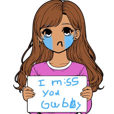 realistic girl holding a sign