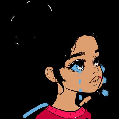 realistic girl with bun