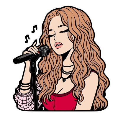 realistic female singer