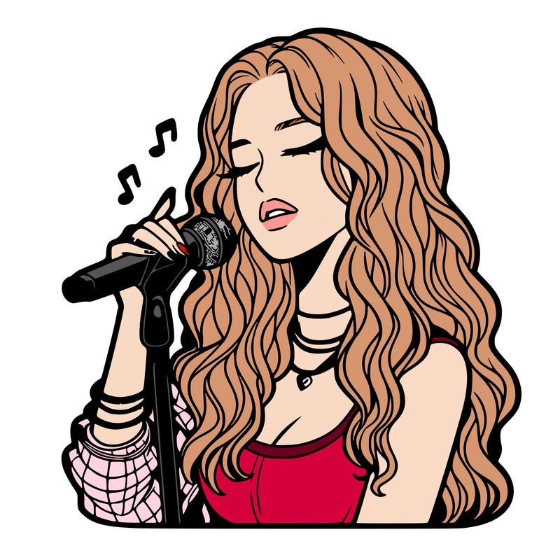 realistic female singer