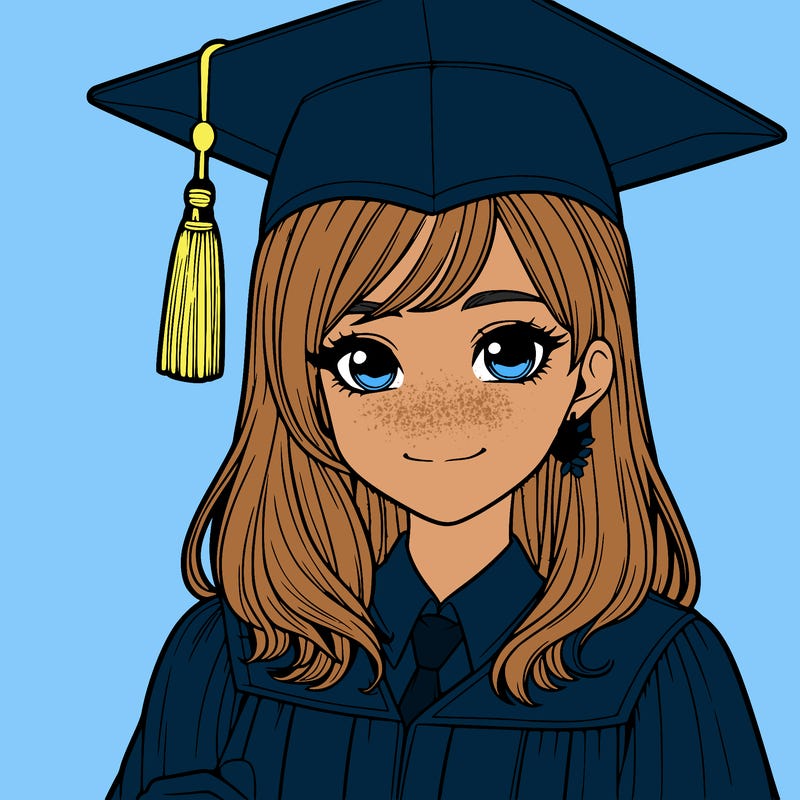 realistic girl who was graduating