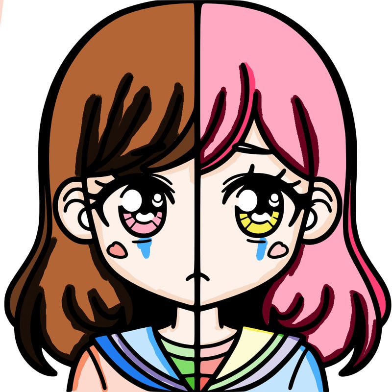 a split of a girl