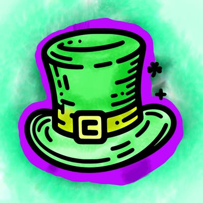 st patrick hat with thin lines