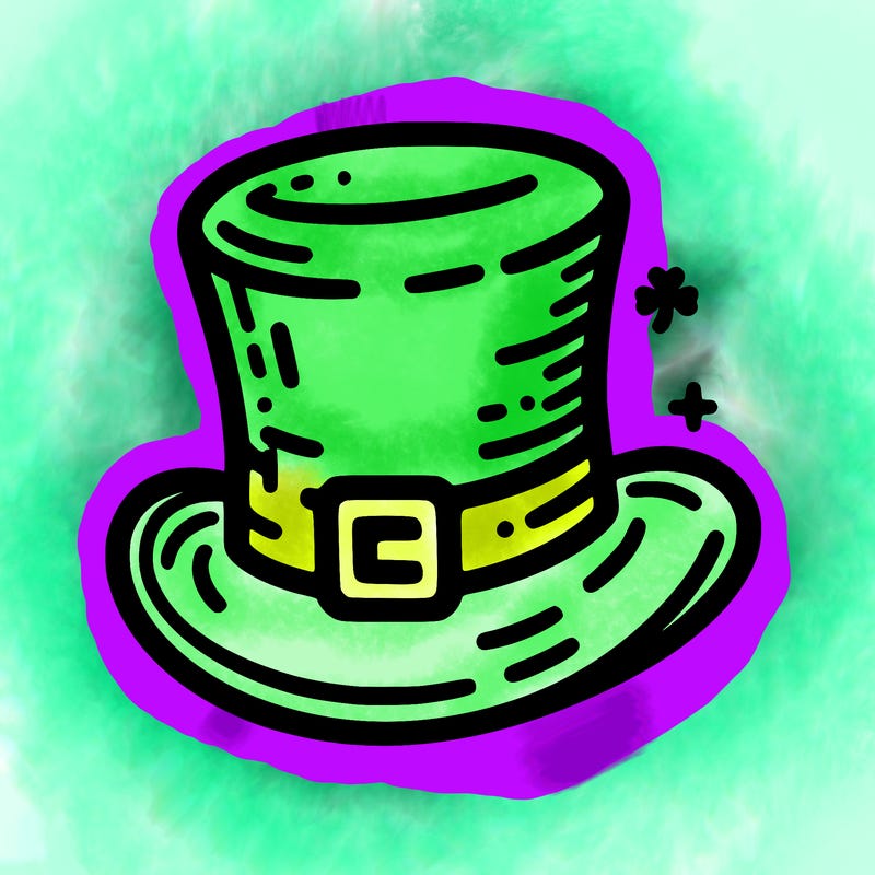st patrick hat with thin lines