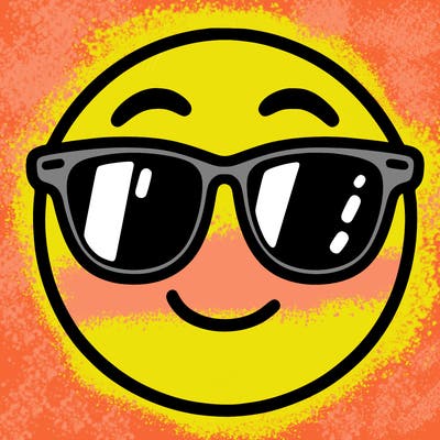 emoji with sunglasses