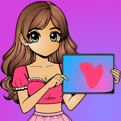 realistic pretty girl holding blank sign