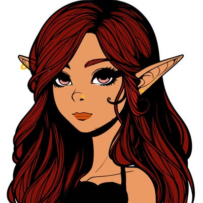 elf girl realistic dark fantasy