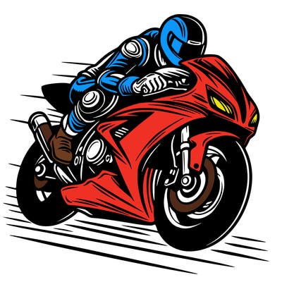 a fast motor bike racing