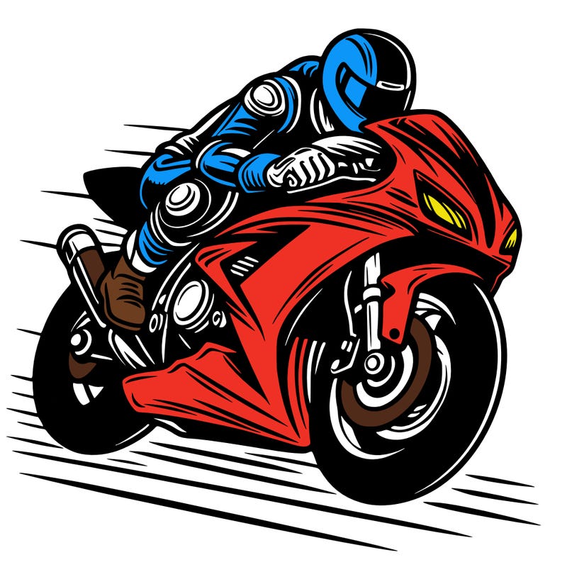 a fast motor bike racing