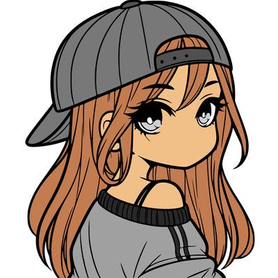 girl with a backward hat on