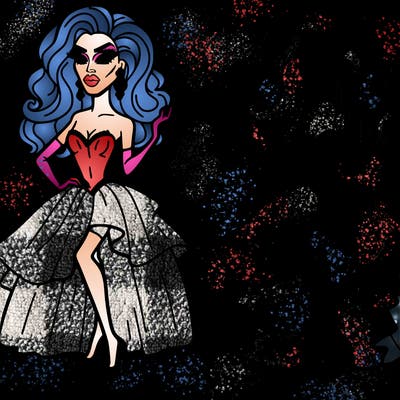 drag queen in a dress