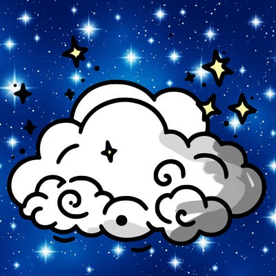 pink starry cloud sky