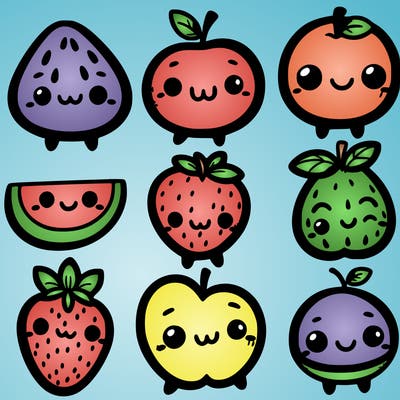 cute fruits