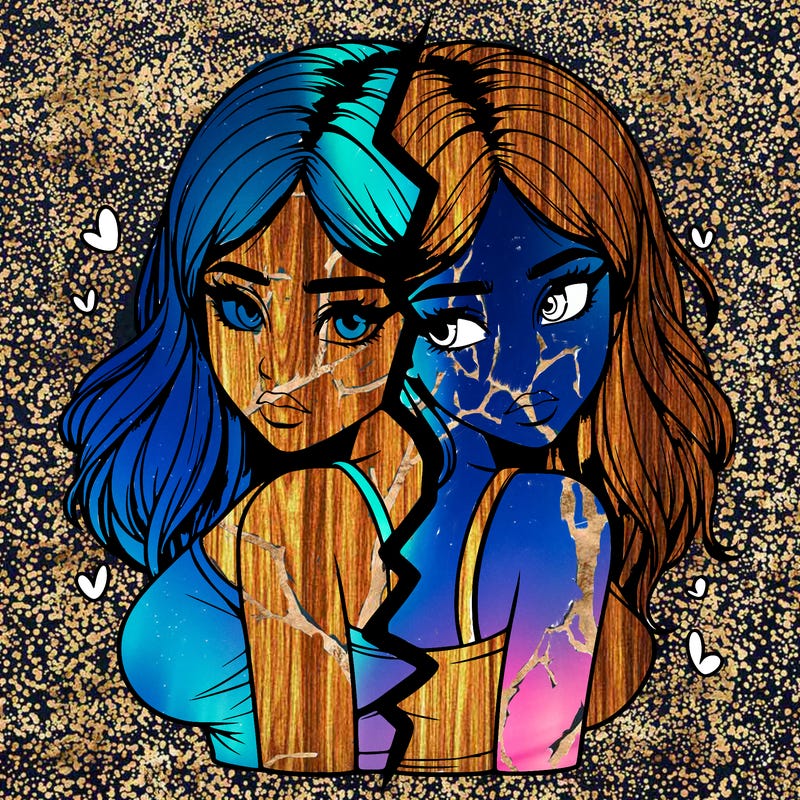 realistic girl split