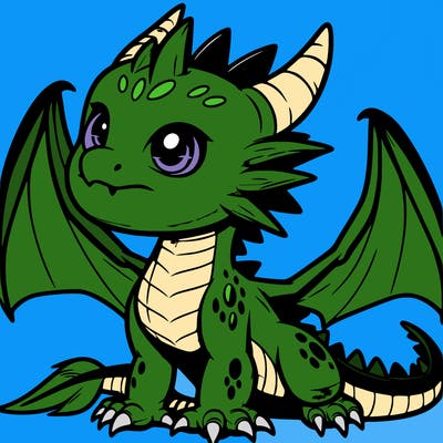 fierce baby night dragon