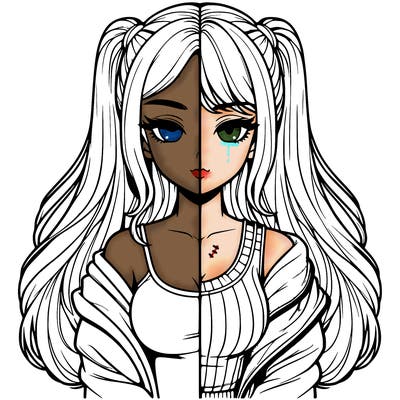 realistic girl split