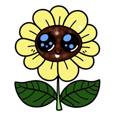 flower with eyes