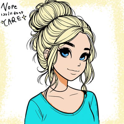 realistic girl with bun