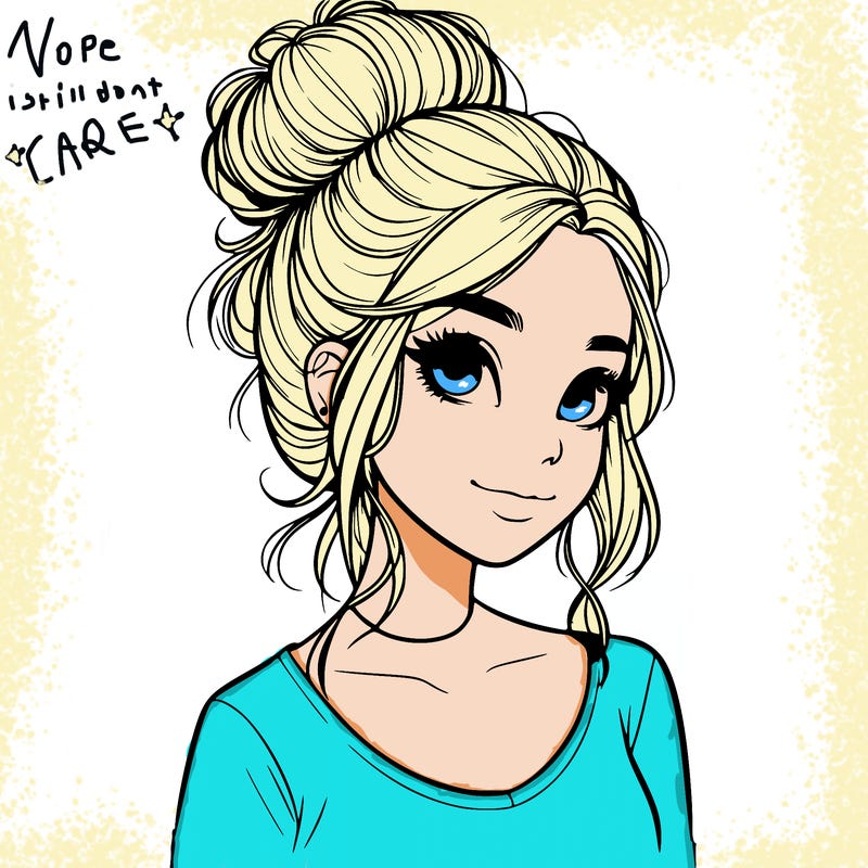 realistic girl with bun