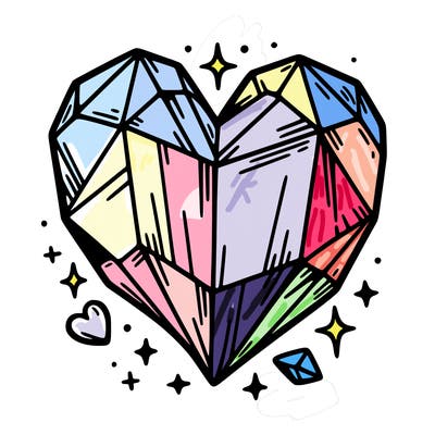 crystal heart