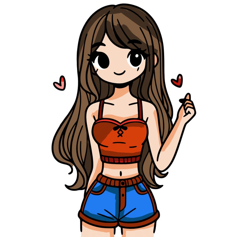 girl with cute crop top