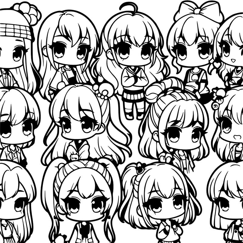 10 chibi girls