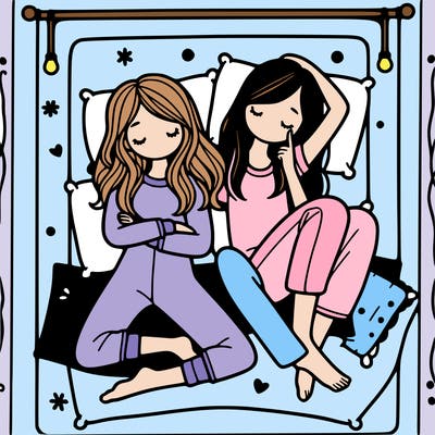 sleepover two girls