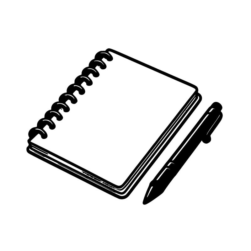 realistic blank sketch pad