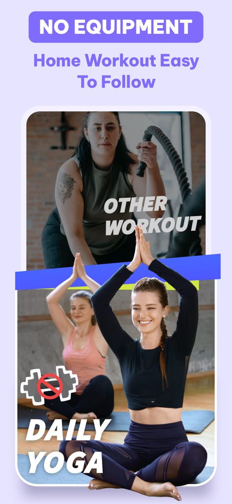 自宅で簡単にできる機器不要のDaily Yogaアプリのセッションと、従来のジムでのルーティンとの比較