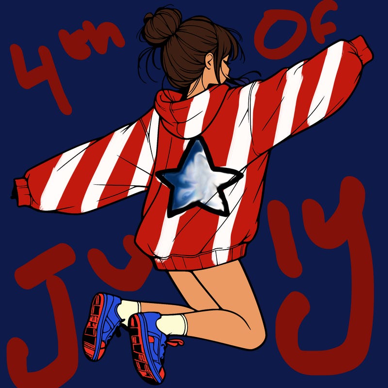 realistic girl jumping with a bun and oversized sweatshirt