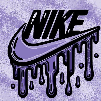 dripping nike logo