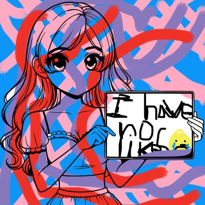 realistic pretty girl holding blank sign